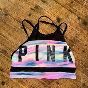 Victoria’s Sport M watercolor strappy workout sports bra